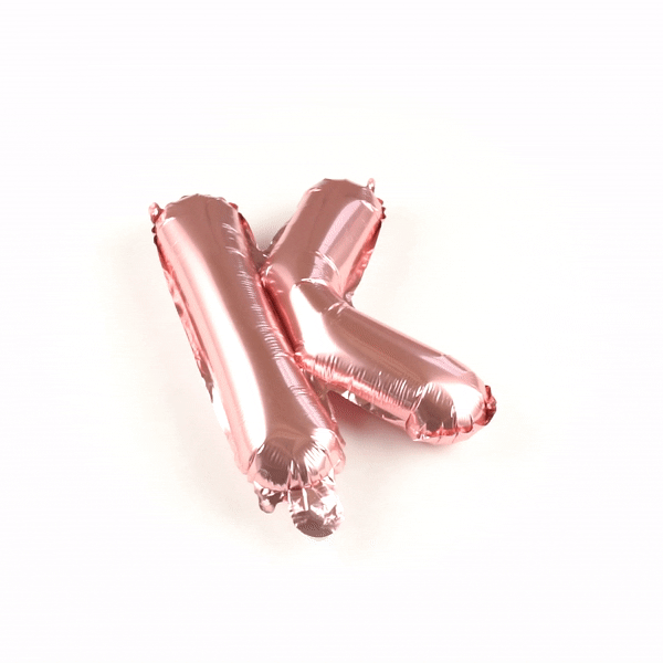Balloonify Rose Gold Mylar Letter K Balloon - 16 Inch Large Foil Alphabet Balloon for Birthday Party Decorations, Baby Showers, Wedding Decor & Anniversary Celebrations (1 Count Box)