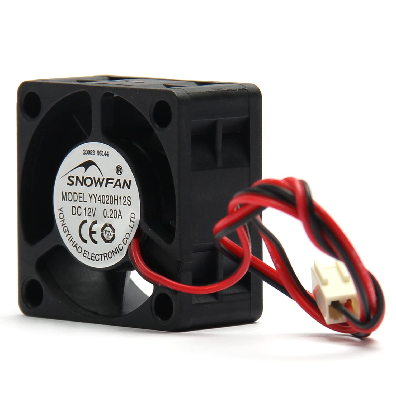 Fielect 12V Brushless DC Cooling Fan 40x40x20mm - Mini High-Speed Computer Case Fan with Long Life Sleeve Bearing, 0.2A (1 Pack) - Perfect for PC Cooling, Electronics Cooling, and DIY Projects