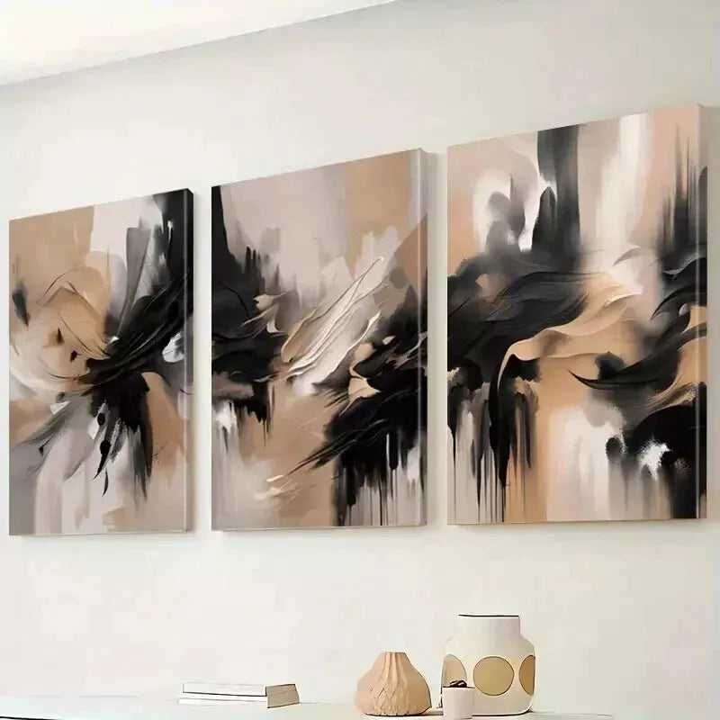 3-Piece Abstract Canvas Wall Art Set - Framed 50x70cm High Quality Print - 100% Australian Made - Ready to Hang - Perfect for Living Room, Bedroom & Office Decor