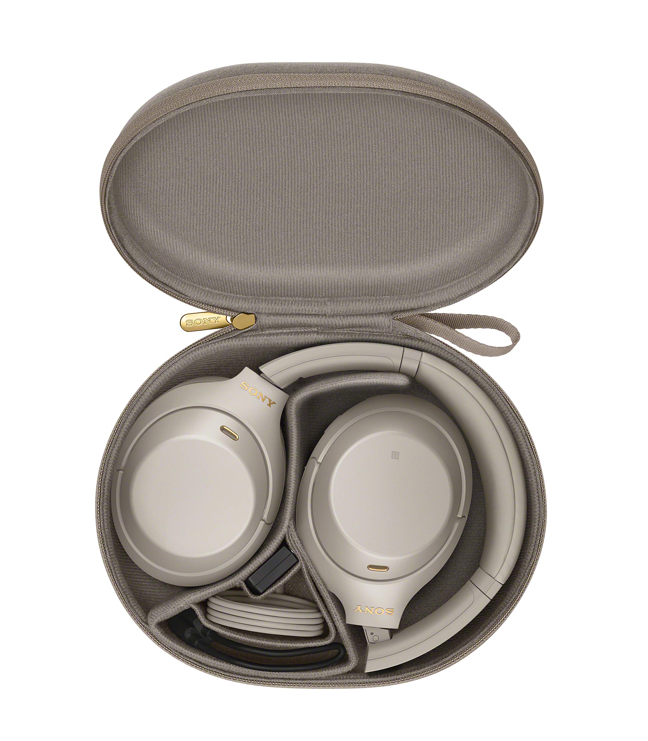 Sony WH-1000XM4 Wireless Bluetooth Noise Cancelling Headphones with Microphone, Alexa Voice Control & 30-Hour Battery - Silver | Perfect for Travel, Work & Music Listening