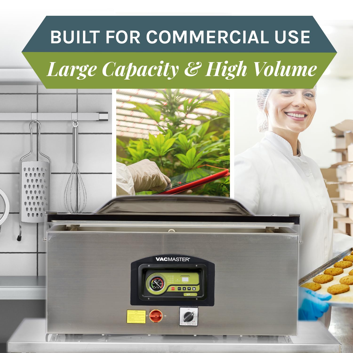 VacMaster VP330 Commercial Chamber Vacuum Sealer for Food Preservation - Perfect for Restaurants, Butcher Shops & Home Meal Prep