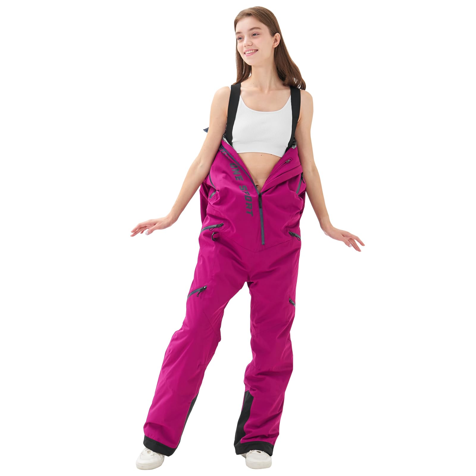 Waterproof Insulated Women's Ski Suit - Warm Removable Hood Snow Jumpsuit for Skiing & Snowboarding | Winter Sports & Outdoor Activities