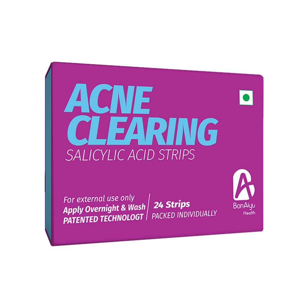 BonAyu Acne Pimple Patch - 24 Hydrocolloid & Salicylic Acid Acne Treatment Patches for Face | Waterproof Spot Cover for Active Breakouts | Overnight Pimple Absorbing & Oil Control | Suitable for All Skin Types | Perfect for Daily Use, Travel & Emergency Acne Care