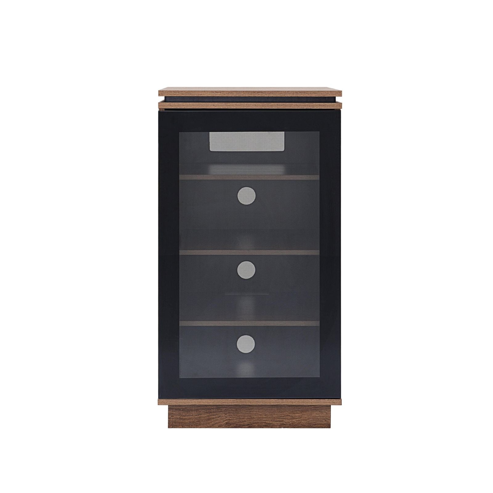 TITAN HiFi Vinyl Dark Oak Entertainment Center - Premium Audio Rack for Record Player & Stereo System - Perfect for Living Room, Home Theater & Music Studio Setup