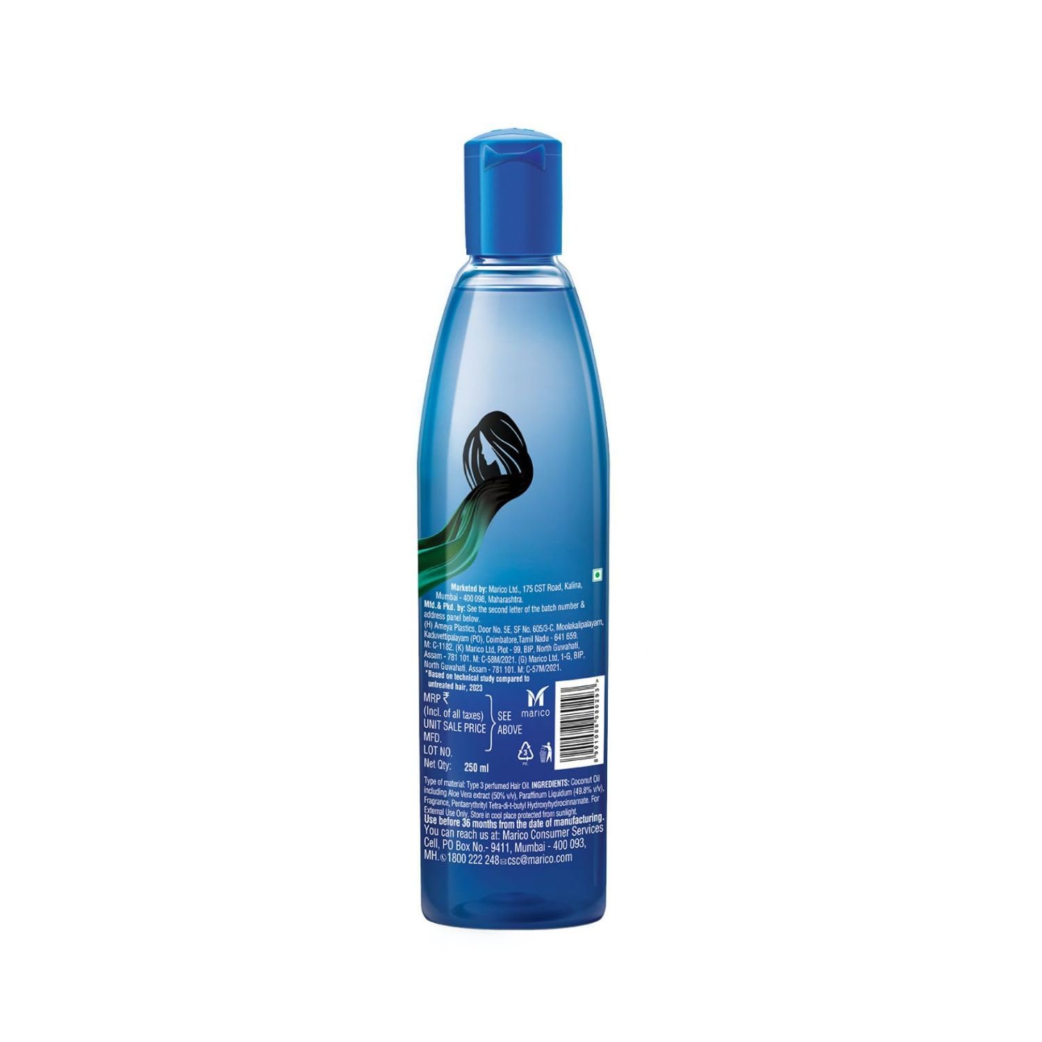 Parachute Advanced Aloe Vera Enriched Coconut Hair Oil for Dry & Damaged Hair - 250ml | Natural Hair Growth Treatment | Perfect for Daily Nourishment & Scalp Care