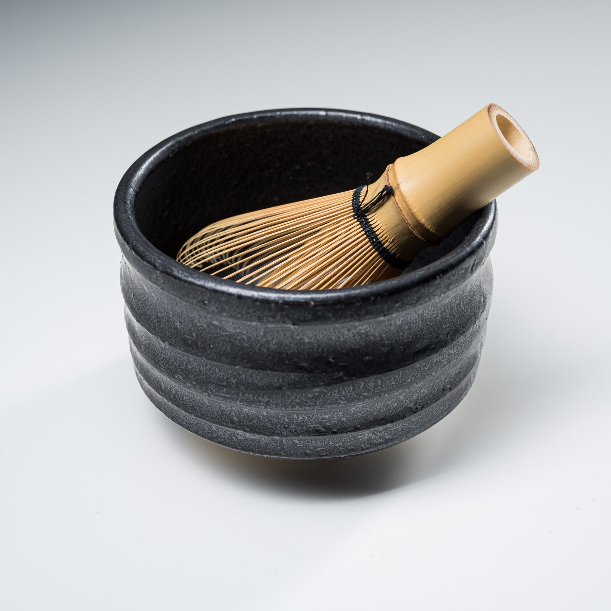 Premium Matcha Bowl Set - Handcrafted Kuro Suke Black Ceramic Tea Cup for Japanese Tea Ceremony | Authentic Green Tea Drinking & Zen Meditation Accessories