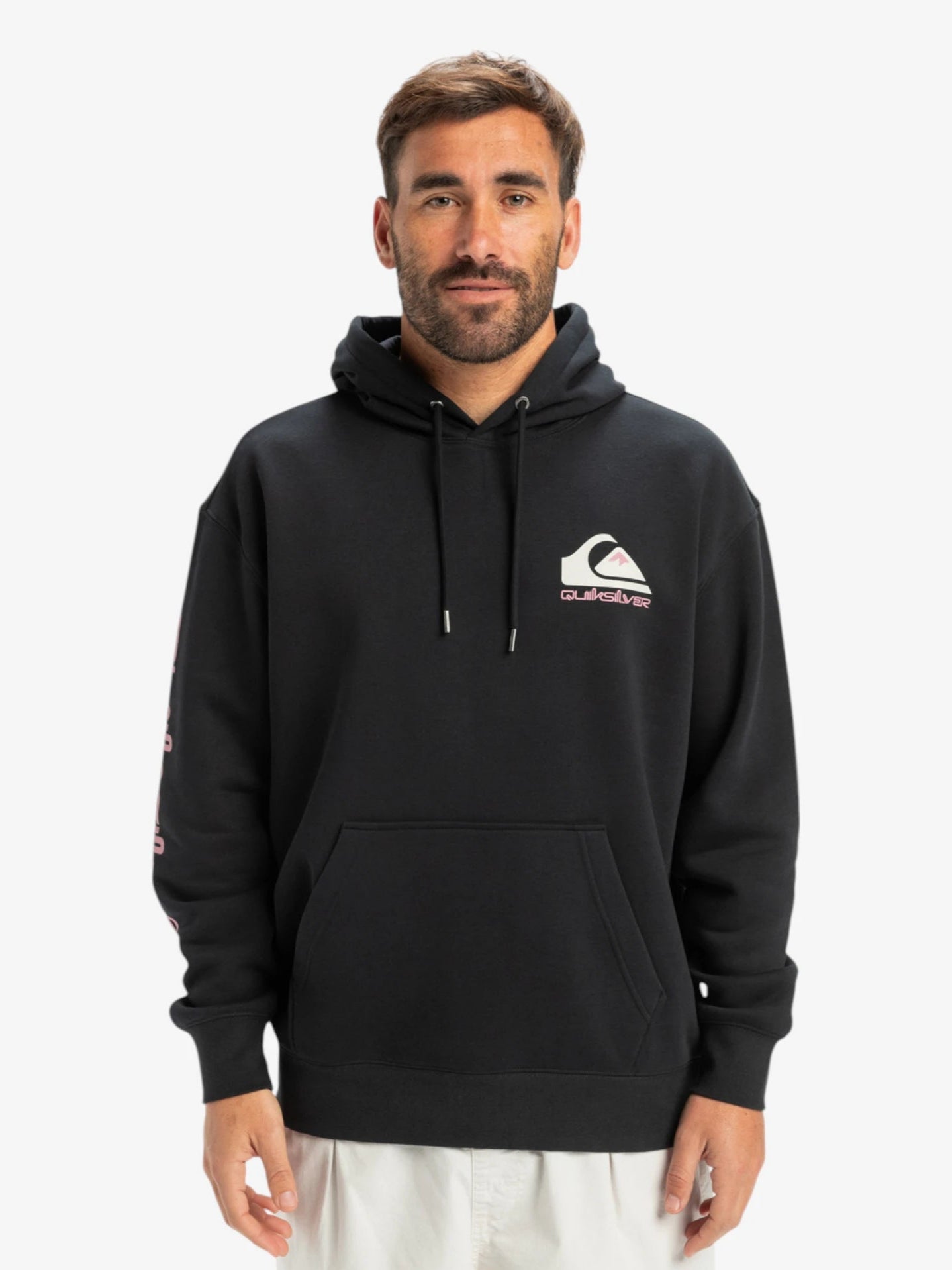 Quiksilver Men's Omni Logo Black Hoodie - Warm & Stylish Pullover for Outdoor Activities & Casual Wear