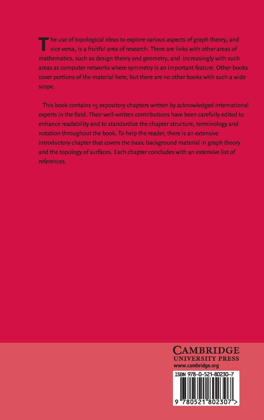 Topics in Topological Graph Theory - Encyclopedia of Mathematics and its Applications Series 128 | Advanced Math Textbook for Researchers & Students | Perfect for Academic Studies, Graph Theory Research, and Mathematical Reference