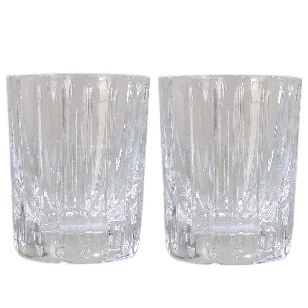 Baccarat Crystal Harmonie Extra Small Tumbler No 7 Glass - Clear - Set of 2 - Elegant Whiskey & Cocktail Drinking Glasses for Home Bar & Luxury Gifts