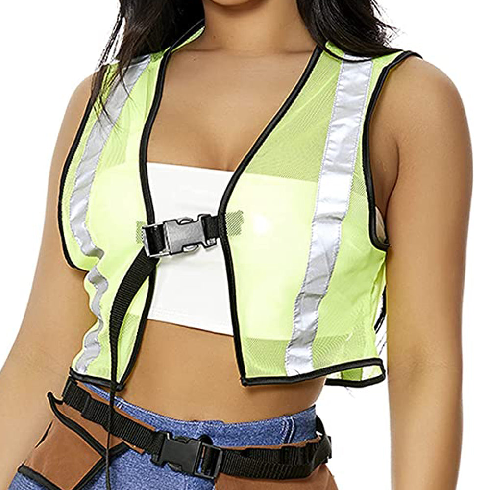 Sexy Construction Worker Costume for Women - Role Play Outfit for Halloween, Cosplay & Bachelorette Parties - Perfect for Couples & Adult Fun