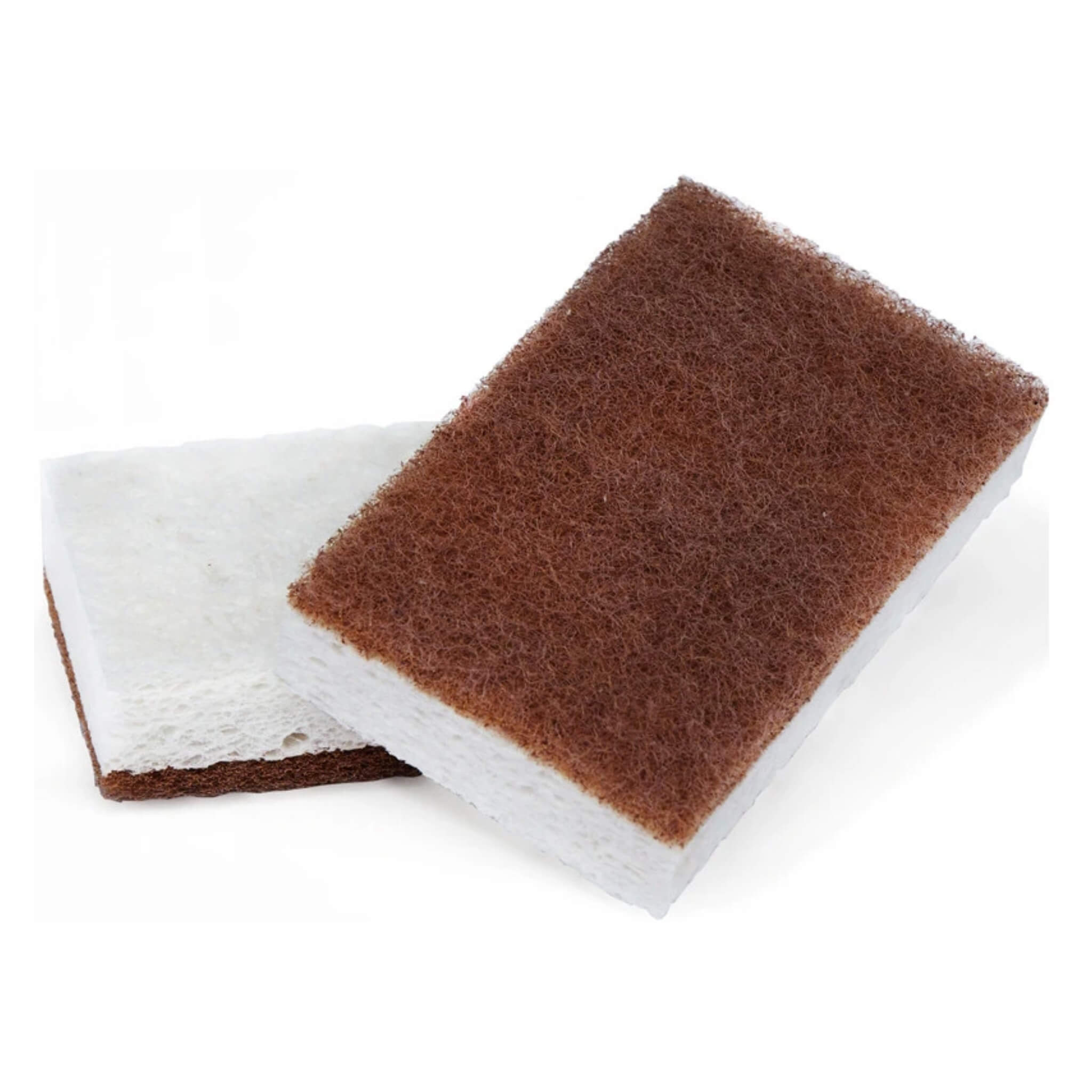 Natural Walnut Scrubber Sponge for Kitchen Cleaning - Eco-Friendly Scouring Pad for Pots, Pans & Dishes - Perfect for Non-Stick Cookware & Stainless Steel Cleaning