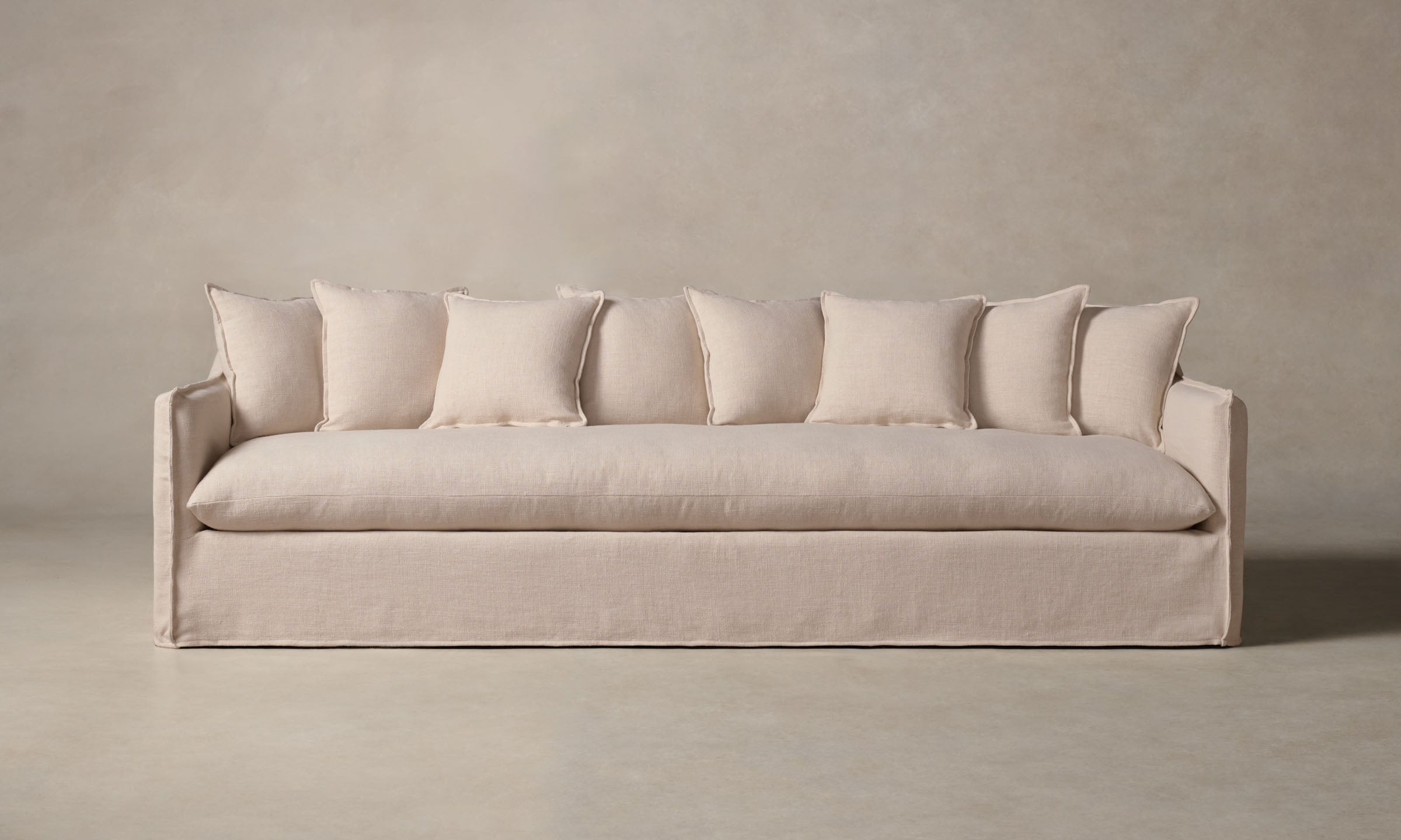 Premium The Dune Sofa - Heritage Belgian Linen Upholstery with Petal Design | Modern Living Room Furniture for Home & Office Comfort