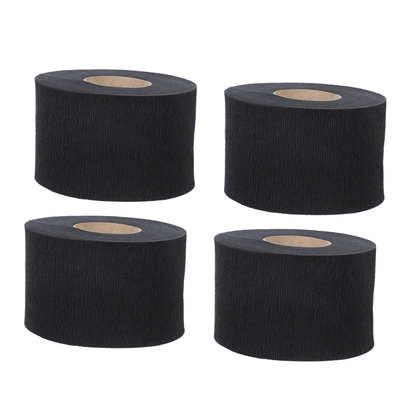 NOLITOY 4 Rolls Barber Neck Strips - Disposable Haircut Neck Paper for Hairdressers & Salons, Black Hair Color Protection Tape | Perfect for Haircuts, Coloring, and Styling Sessions