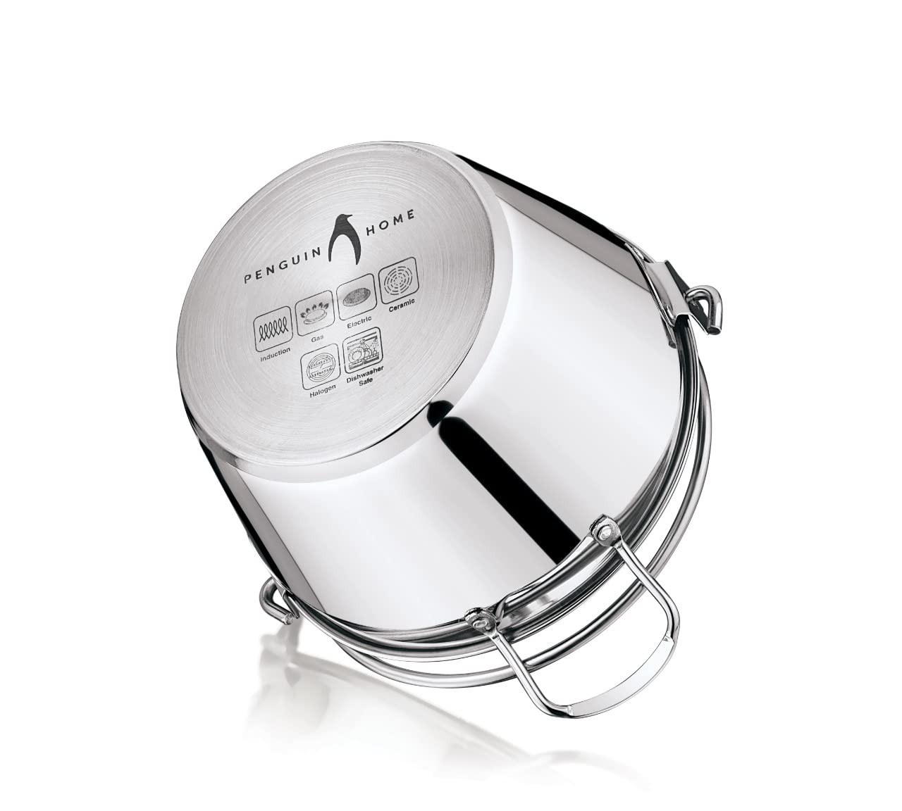 Penguin Home 5L Stainless Steel Maslin Pan with 14cm Wide Neck Jam Funnel - Canning Pot with Side Handle for Preserving, Jam Making, and Fruit Processing - Perfect for Home Canning, DIY Jams, and Preserves