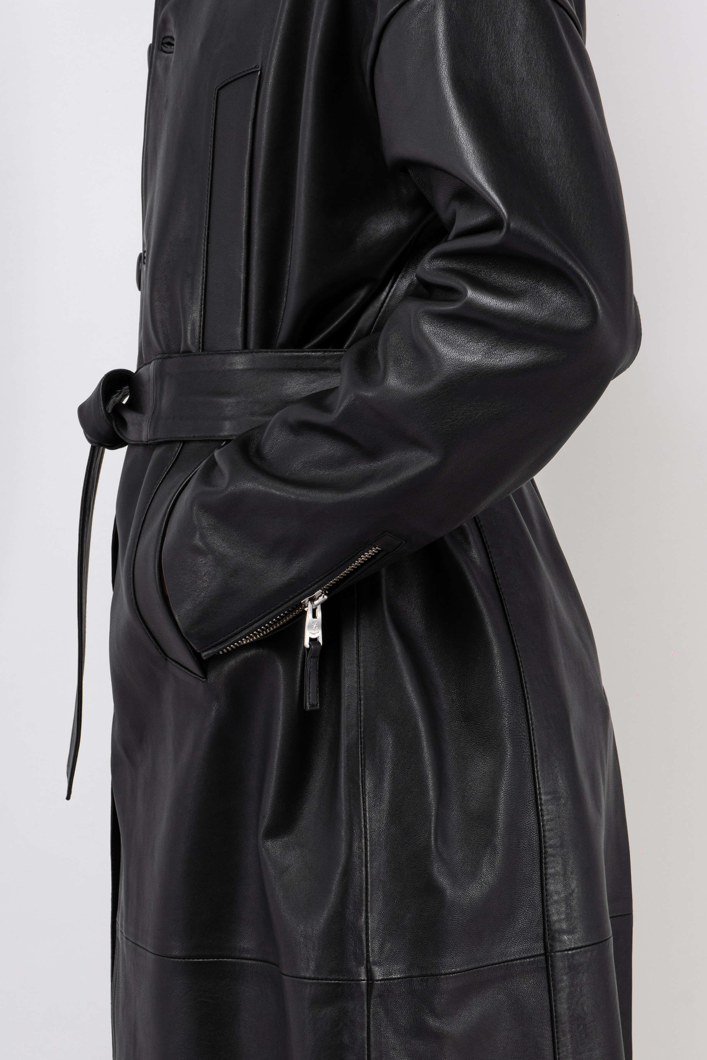 Men's Drop Shoulder Leather Trench Coat - Stylish Waterproof Windbreaker for Fall & Winter - Perfect for Business Casual, Date Night & Outdoor Adventures