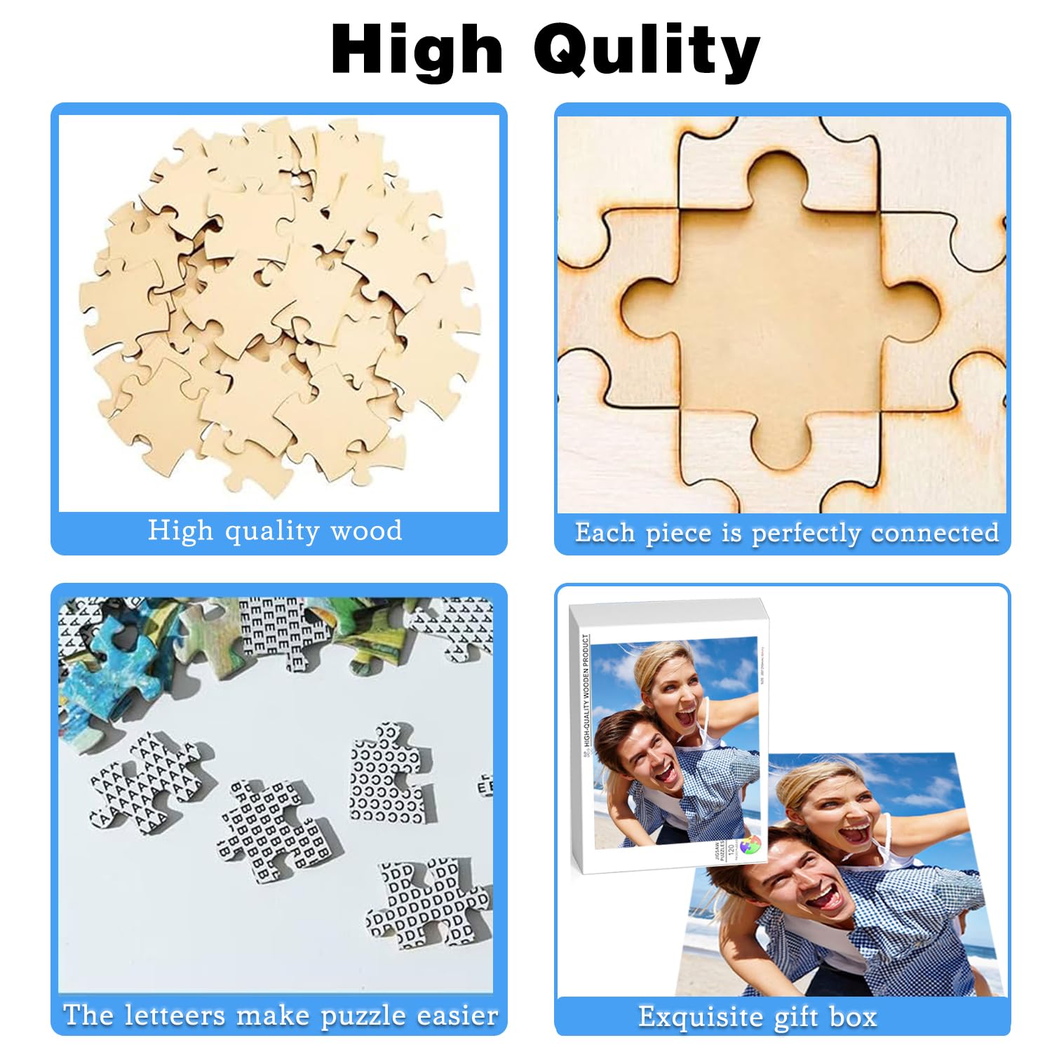 Custom Photo Puzzle - Personalized 120/200/300/500/1000 Piece Jigsaw Puzzle | Unique Gift for Family, Wedding, Graduation & Pet Lovers | Perfect for Home Decor, Memory Keepsakes & Party Activities