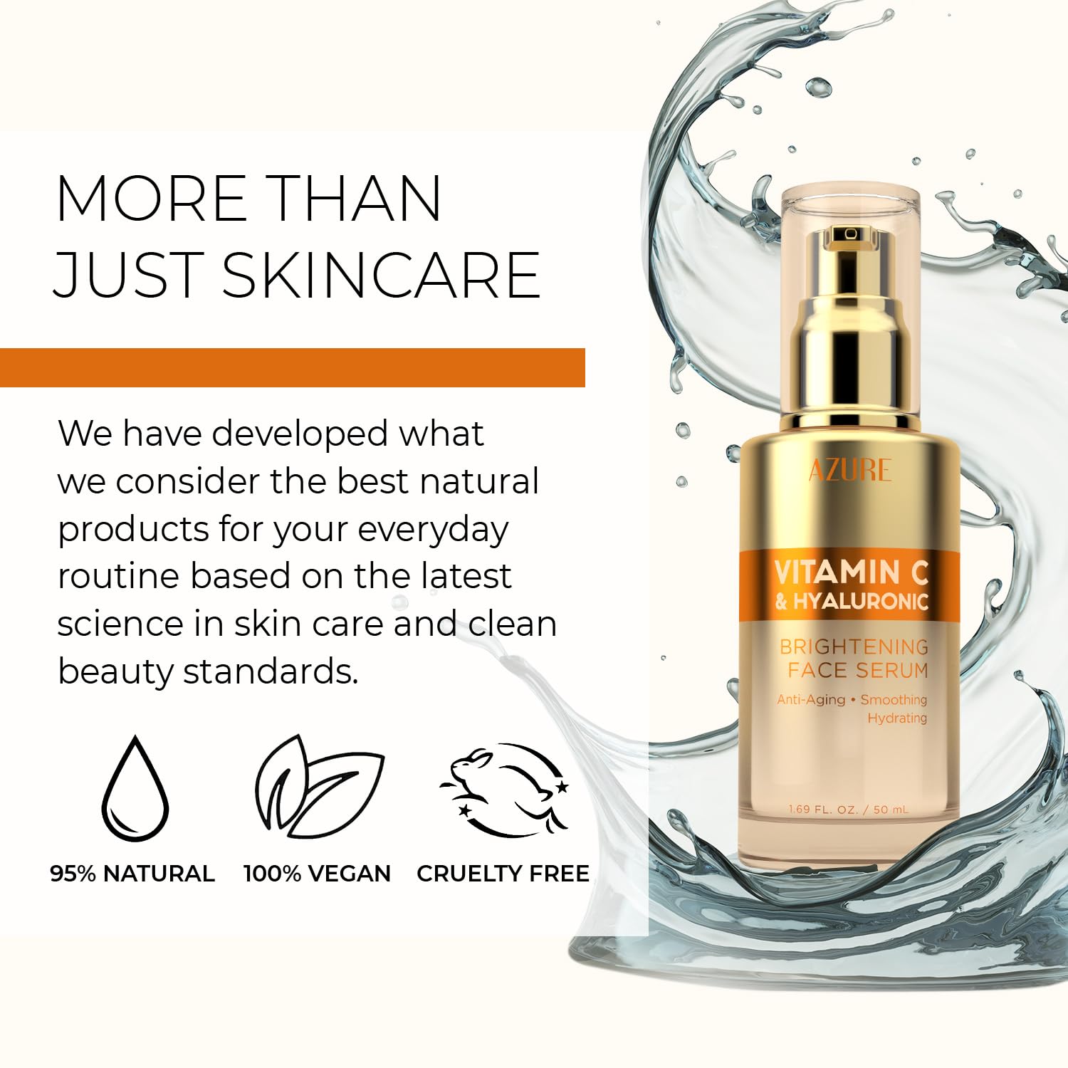 Dermatologist-Tested Vitamin C Face Serum with Hyaluronic Acid & Retinol | K-Beauty Anti-Aging Serum for Dark Spots & Wrinkle Care | Korean Skincare | 1.69 fl oz | Perfect for Daily Brightening & Night Repair Routine