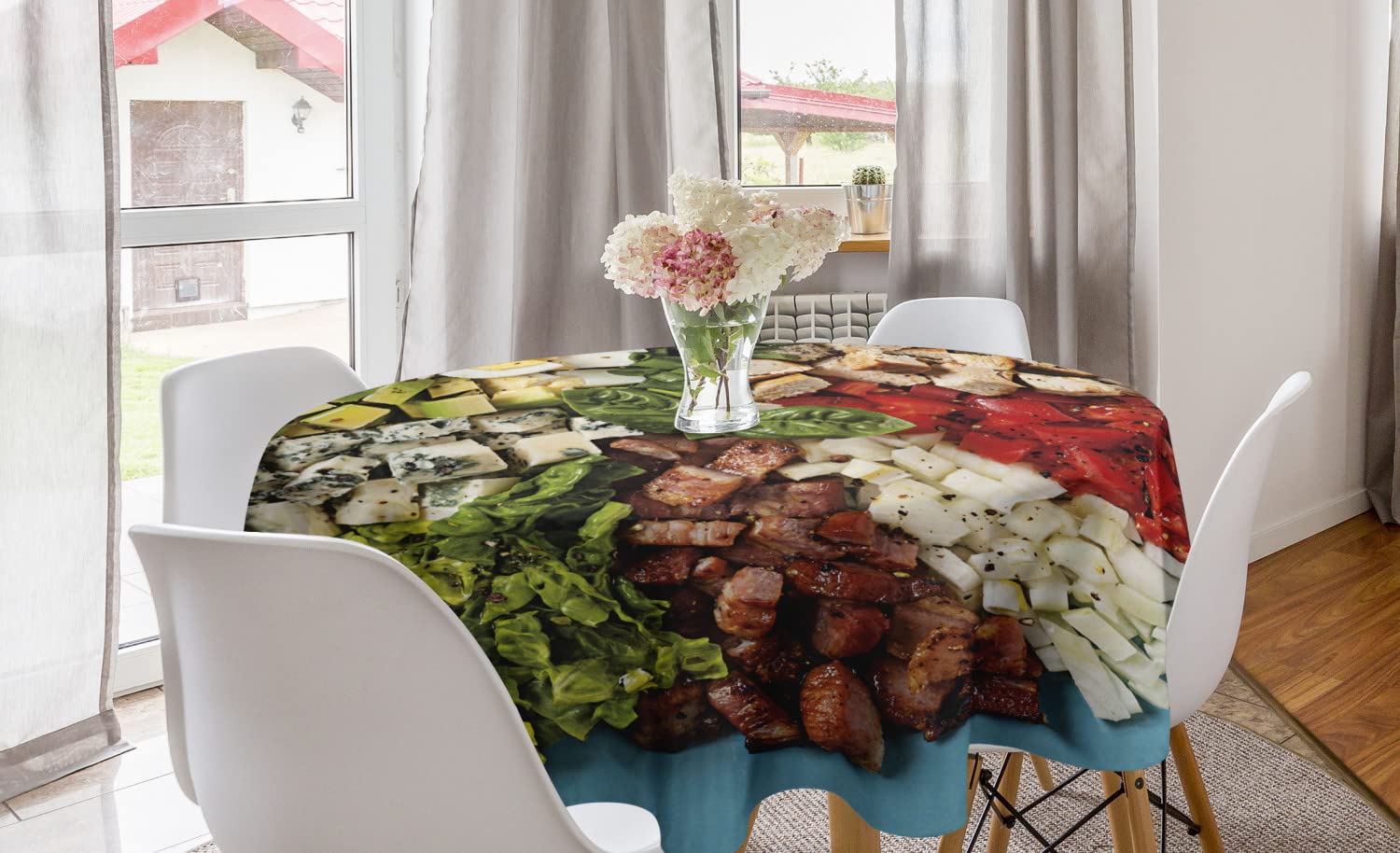 Ambesonne Round Tablecloth 60