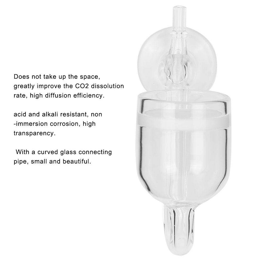 Premium CO2 Diffuser for Aquarium Plants - High Carbon Dioxide Content Glass Refiner with Straight Tube Design | Ideal for Aquatic Plant Tanks, Water Grass Aquariums & Freshwater Fish Tanks