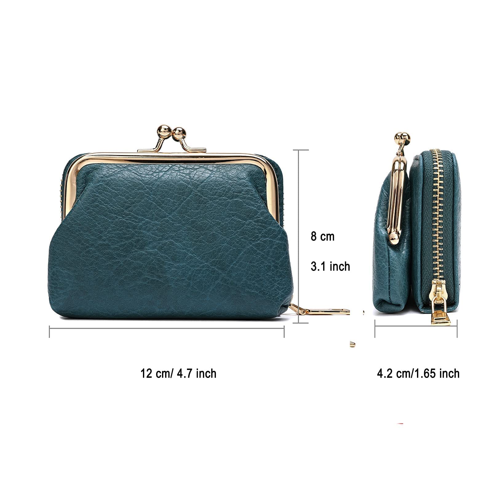 2 in 1 RFID Blocking Wallet & Coin Purse - Slim Credit Card Holder with Zipper Closure - Cute Travel Pouch for Women (Perfect for Everyday Use, Travel & Shopping)