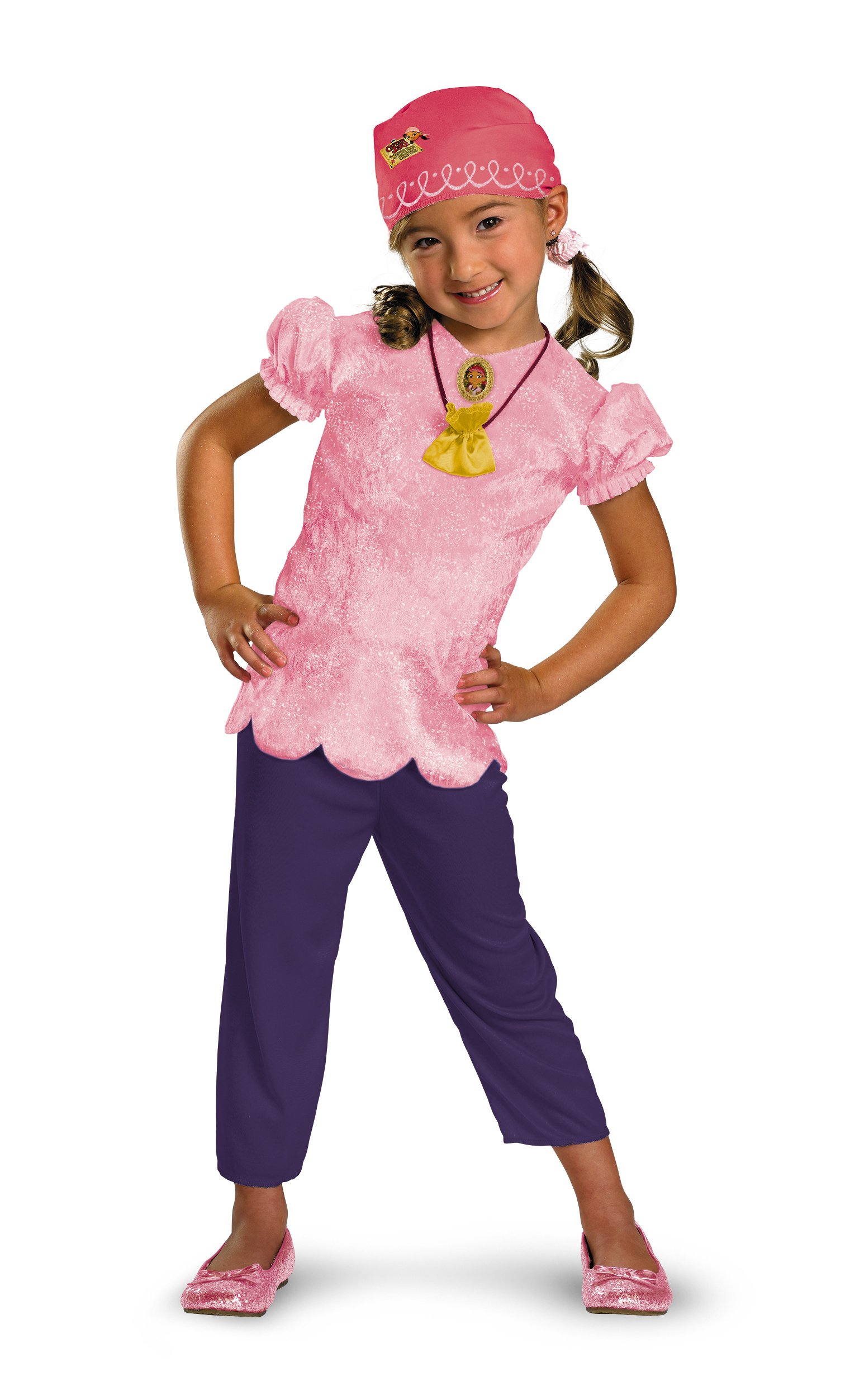 Disney Jake and the Neverland Pirates Izzy Classic Costume for Kids - Official Halloween Dress Up Outfit, Birthday Party Cosplay, Pretend Play Adventure