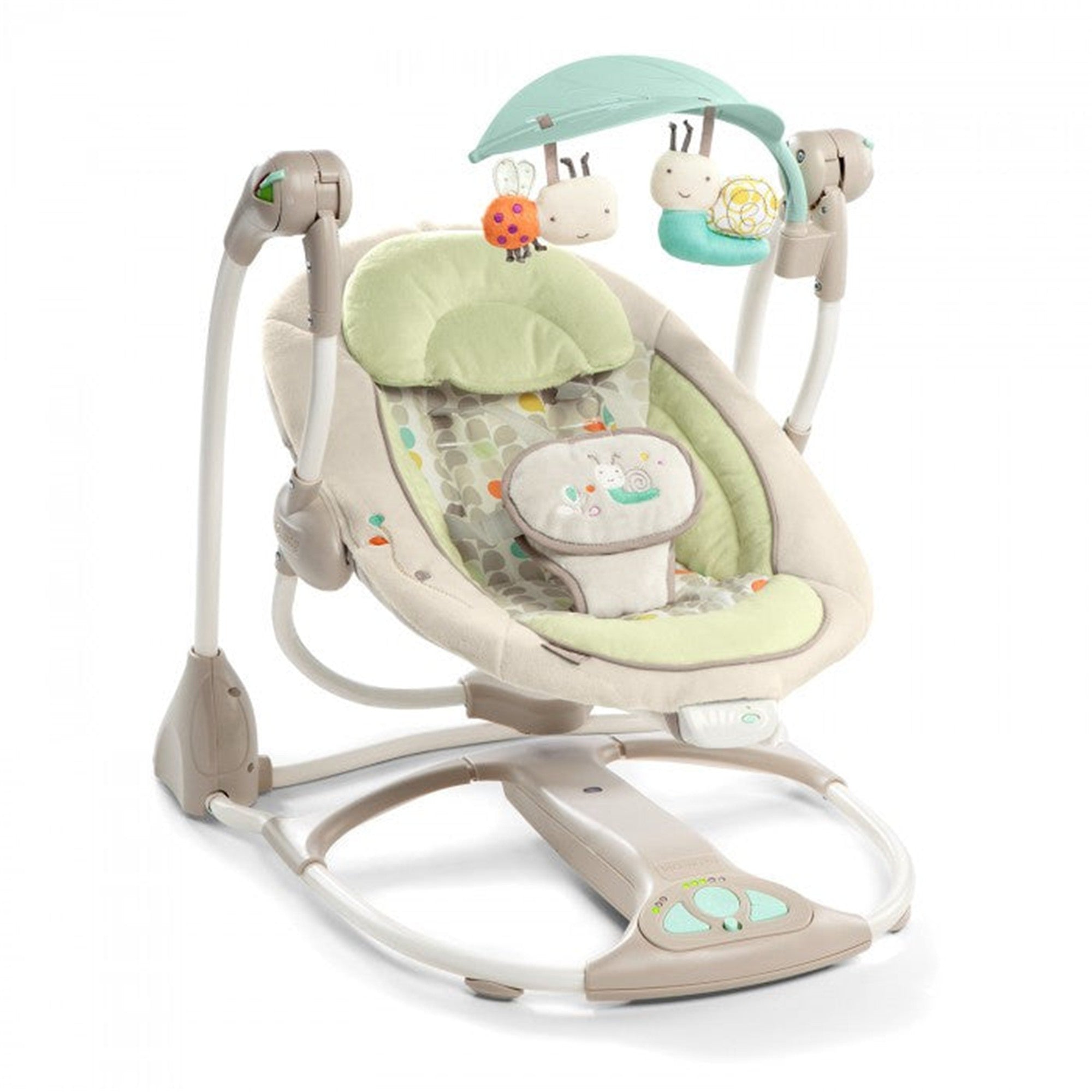 Ingenuity Convertible Baby Swing and Rocker - Seneca Gray - 3-in-1 Portable Infant Seat with Adjustable Speeds & Soothing Music - Perfect for Nursery, Travel & Playtime