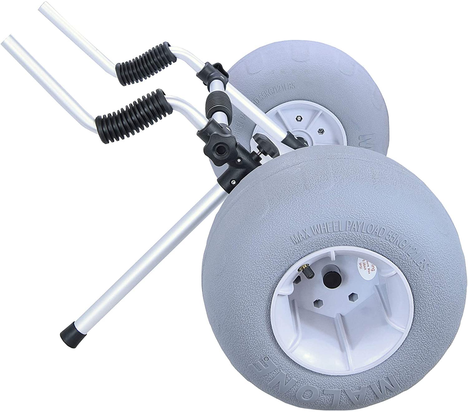 Malone MPG564-S XpressTRX-S Scupper Kayak Cart with Balloon Beach Tires | Heavy Duty Kayak Carrier for Easy Beach & Shoreline Transport | Perfect for Fishing, Camping & Water Sports