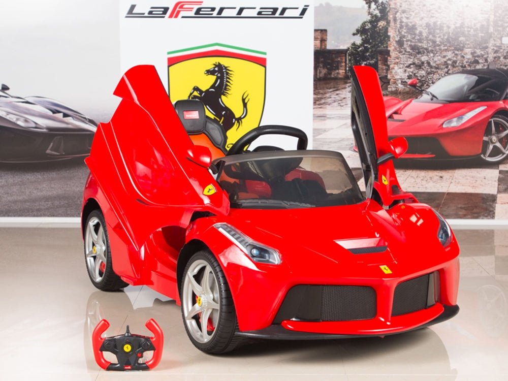 Ferrari LaFerrari 12V Kids Electric Ride-On Car with MP3 Player & Parent Remote Control - Red Sports Car Toy for Boys & Girls | Birthday Gift, Outdoor Play, Backyard Fun