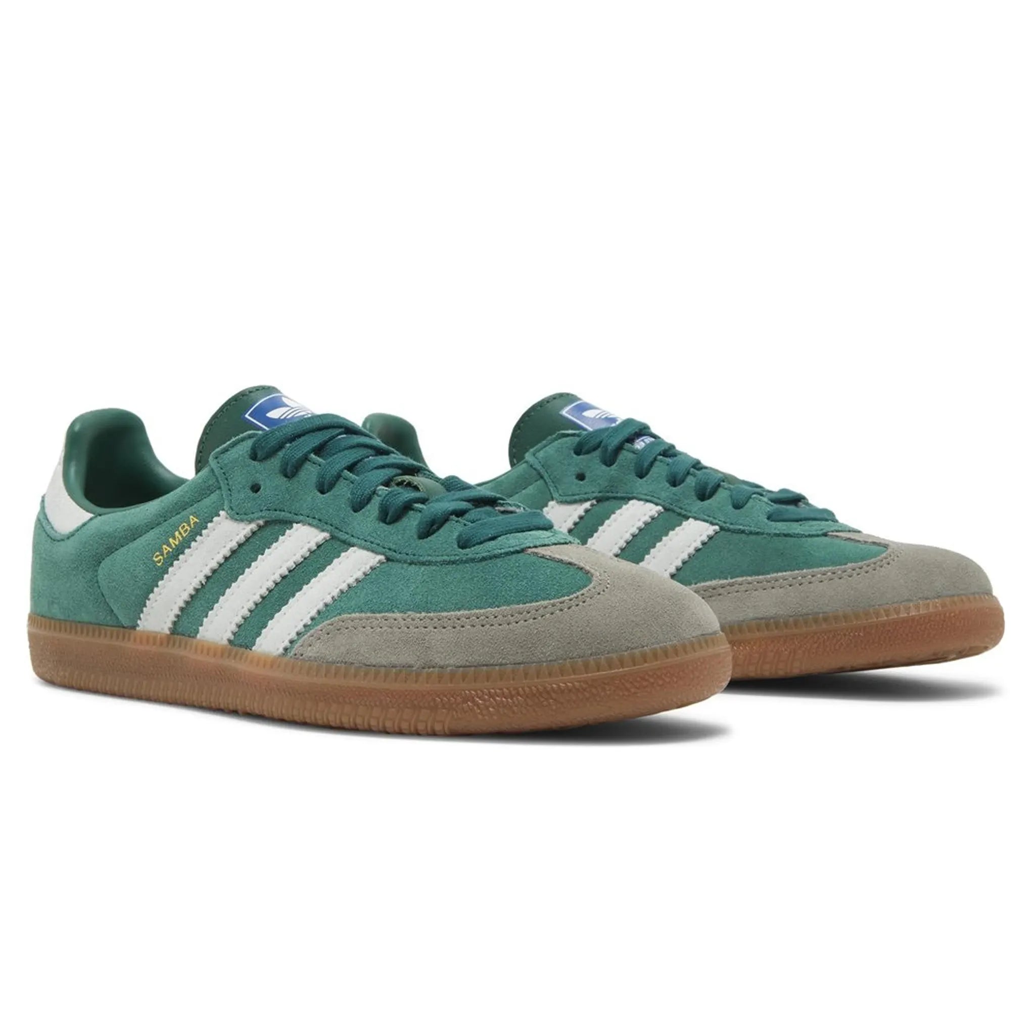 Adidas Samba OG Sneakers - Collegiate Green Gum Sole | Classic Retro Running Shoes for Men & Women | Perfect for Casual Wear, Street Style & Gym Workouts
