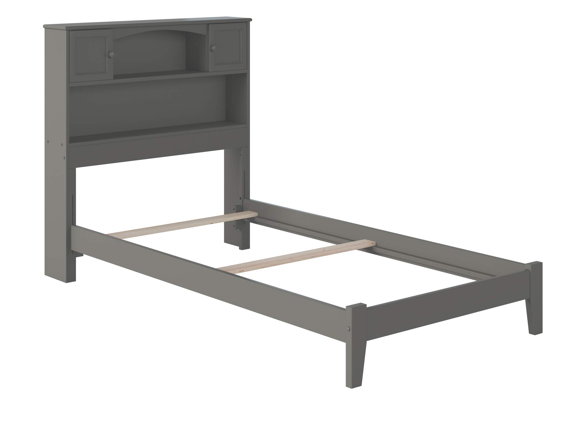 AFI Newport Twin XL Size Bed Frame with USB Charging Station, Grey - Perfect for Small Spaces, Dorms, and Guest Rooms