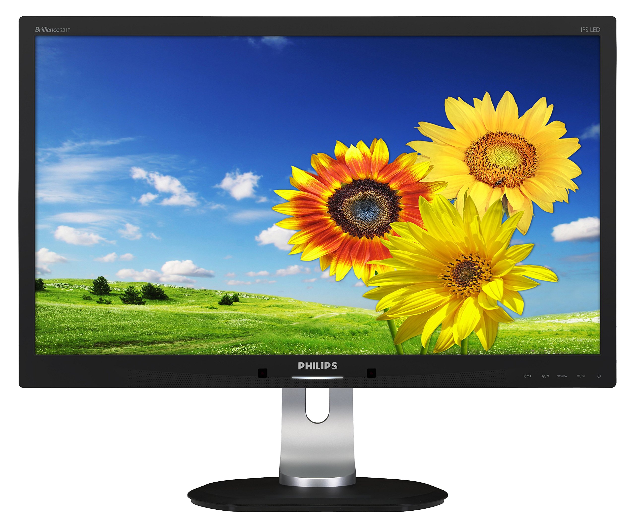 Philips 23英寸IPS LED显示器 - 1920x1080全高清分辨率, 60Hz刷新率, 1000:1对比度, 内置扬声器, USB 2.0 & 3.0接口 - 办公娱乐理想选择