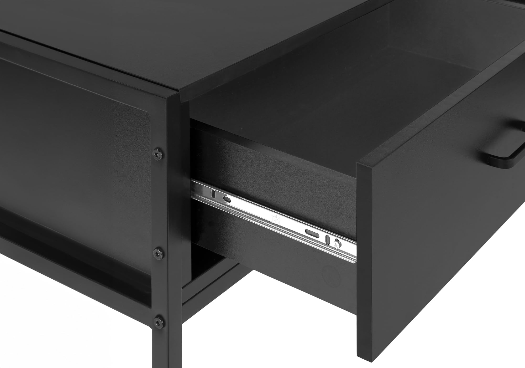 Monarch Specialties 2874 48-Inch TV Stand - Modern Black Media Console with Storage Drawer for Living Room & Bedroom - 47.25
