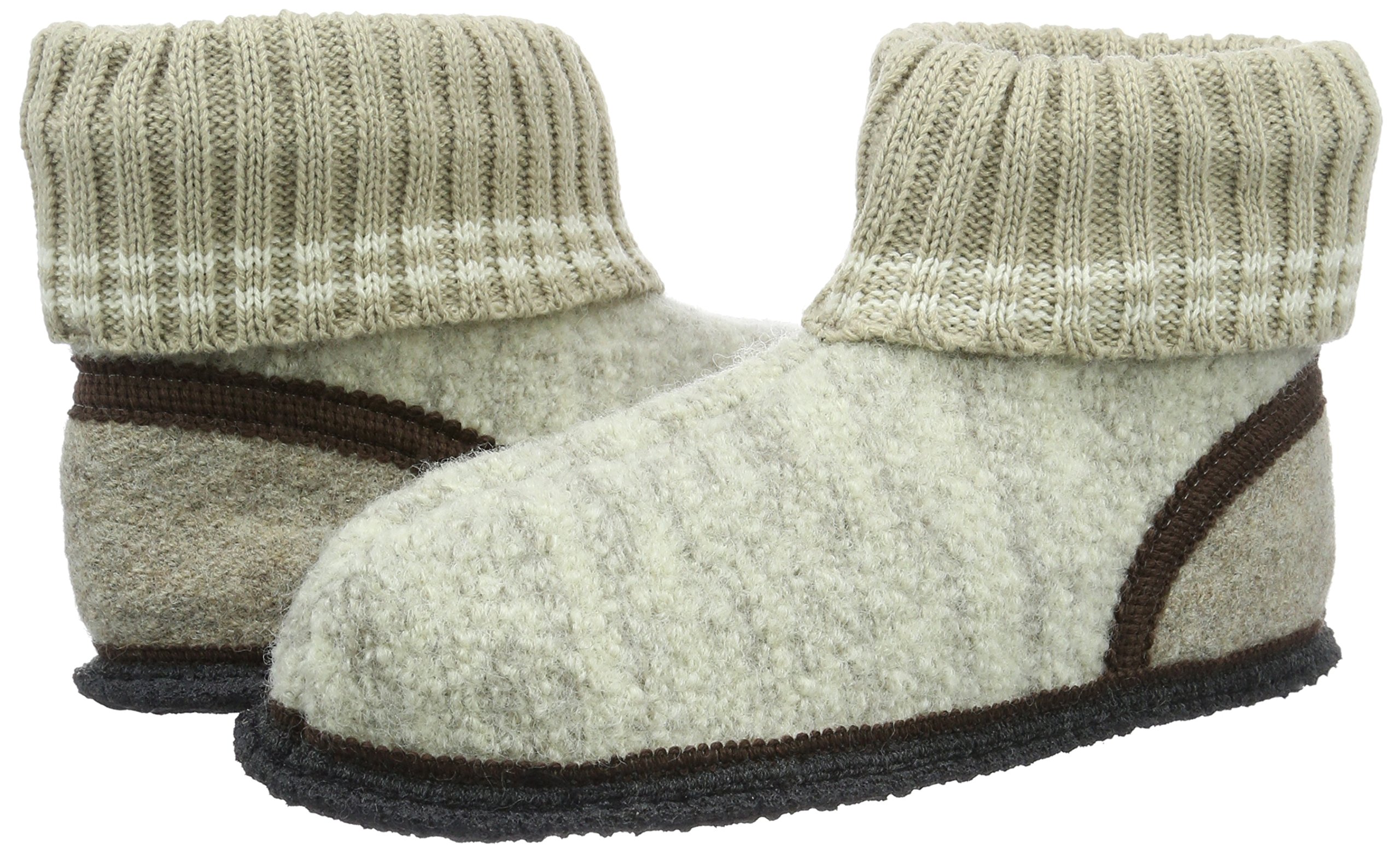 Beck Unisex Kids Low-Top Slippers - Soft Indoor House Shoes for Boys & Girls, Beige, EU 36 - Perfect for Home, Nursery & Preschool Comfort