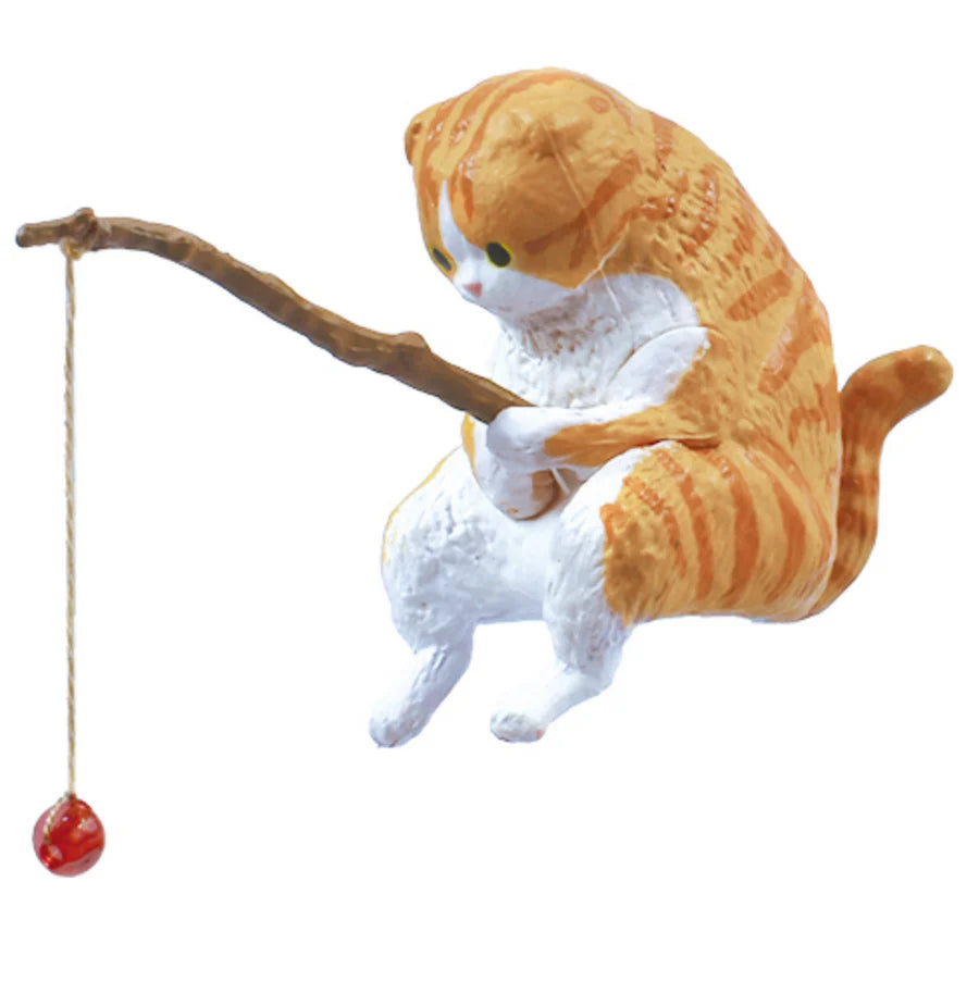 Good Weather for Fishing Cats Killing Time Blind Box - Cute Collectible Cat Toy for Stress Relief & Fun - Perfect for Home Decor, Office Desk, and Gift Giving