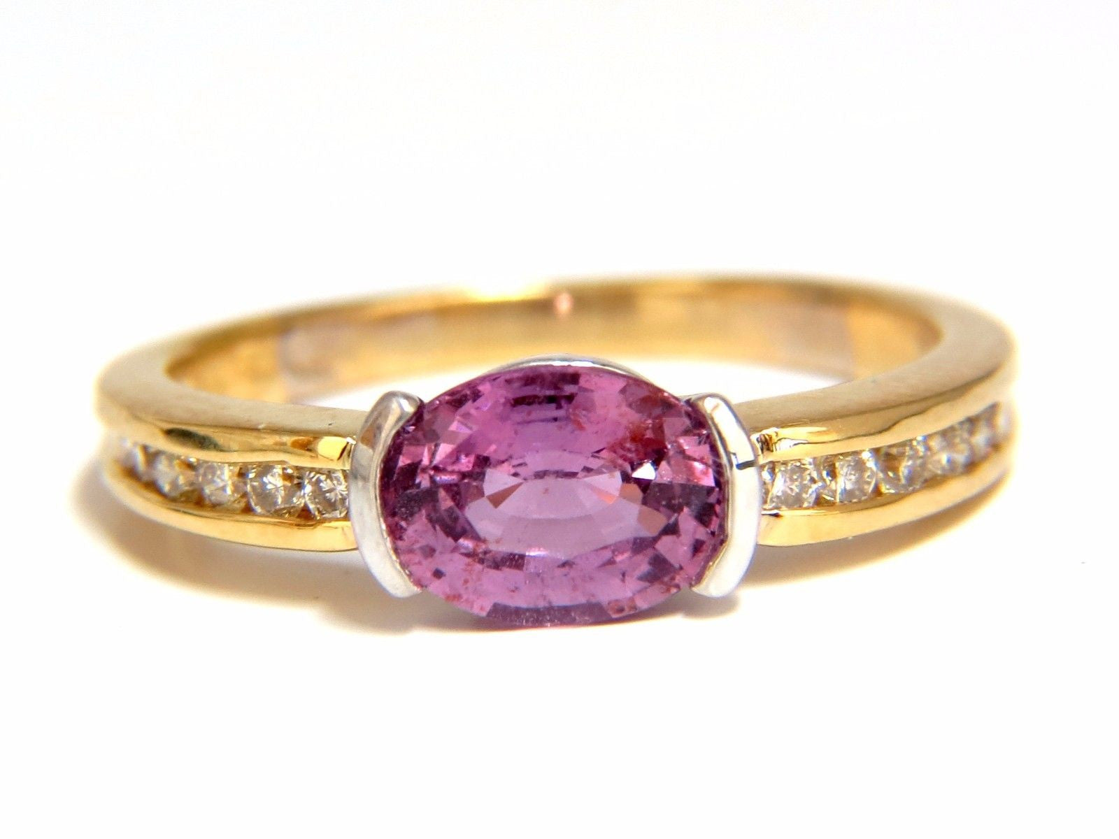 1.78CT GIA Certified Natural No Heat Bright Pink Sapphire & Diamond Ring in 18K Gold - Perfect for Engagement, Anniversary & Special Occasions