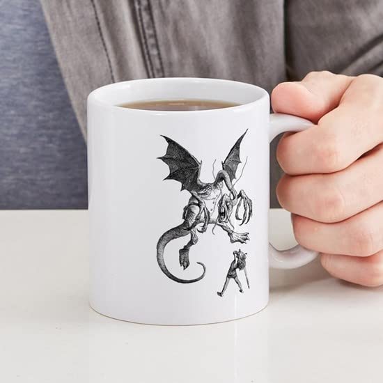 Jabberwocky 11 oz (325 ml) Ceramic Coffee Mug - Unique Literary Gift for Tea & Coffee Lovers - Perfect for Home, Office & Book Club Gatherings