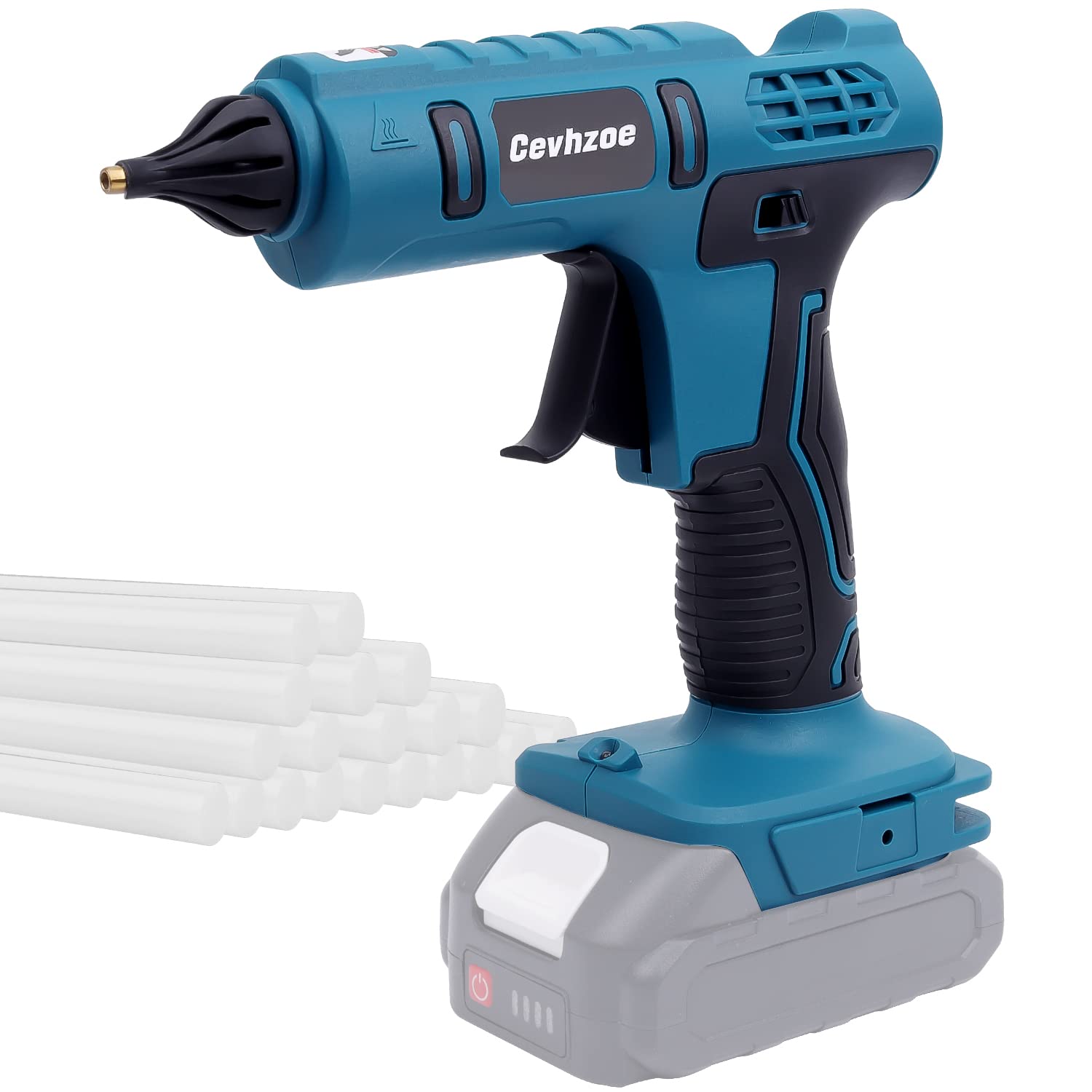 **Makita 18V Cordless Hot Glue Gun - Full Size with Insulated Copper Nozzle & 20Pcs 0.43