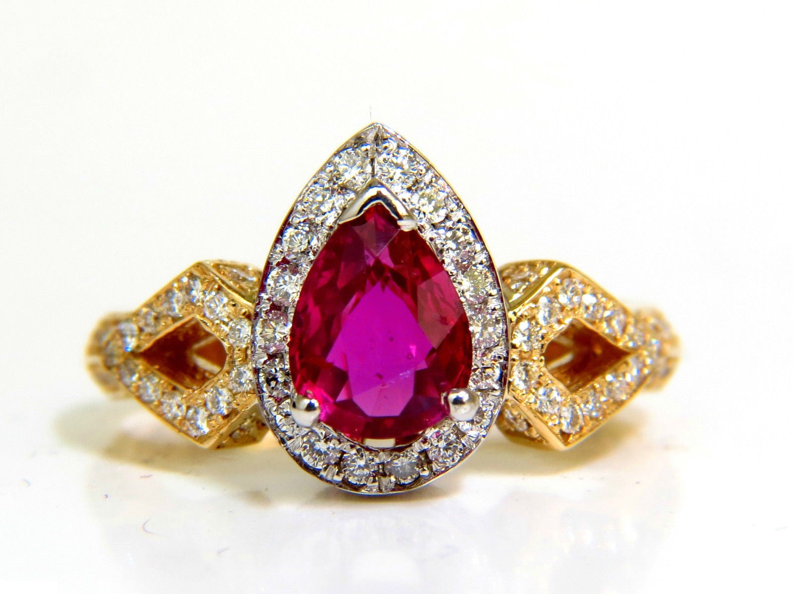 2.40CT GIA Certified Natural Ruby & Diamond Ring - No Heat Treatment, Classic Blood Red Ruby Jewelry Set for Engagement, Wedding & Special Occasions
