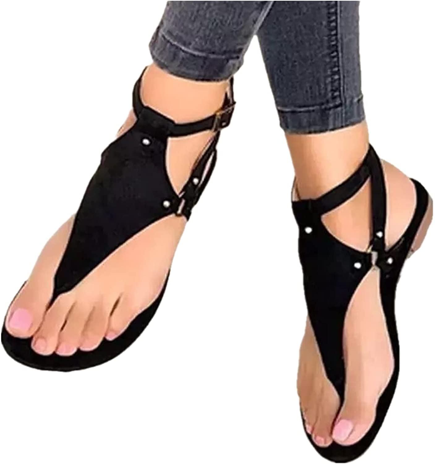 **Aayomet Women's Dressy Summer Sandals - Comfortable Platform Open Toe Flats for Beach, Vacation & Casual Outings**