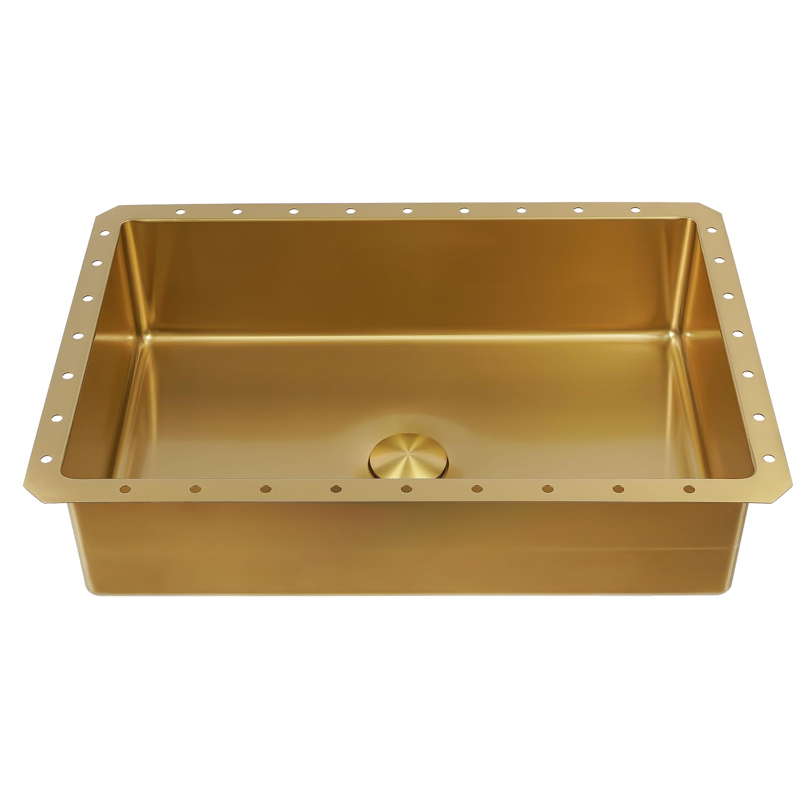 Luxury Gold Modern Undermount Bathroom Sink - Stainless Steel Rectangular Wash Basin for Bathroom, Washroom & Hotel Use - Perfect for Contemporary Home & Commercial Spaces