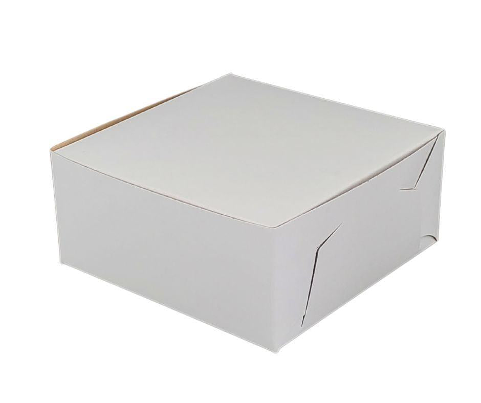 Premium White Cake Boxes 5.5x5.5x2.5 Inches - Eco-Friendly Bakery Packaging for Cupcakes, Desserts & Party Treats - Perfect for Weddings, Birthdays & Special Occasions