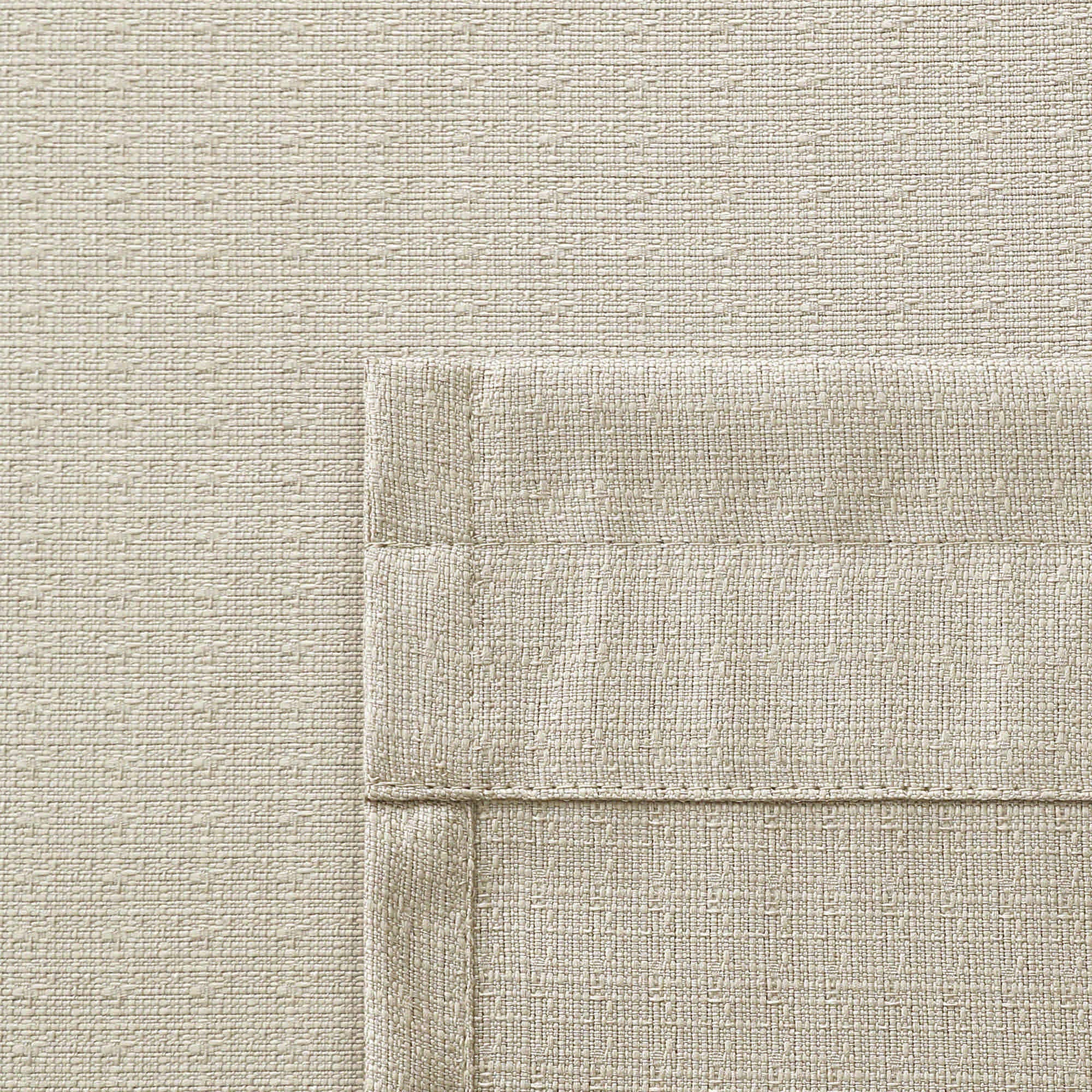 Farmhouse Tier Curtains 36 Inches Long - Faux Linen Textured Short Curtains for Kitchen & Bathroom Windows, Rod Pocket Half Cafe Style with Burlap Look, Neutral Beige (32x36 Inches) - Perfect for Farmhouse Decor, Cozy Kitchens & Small Bathroom Windows