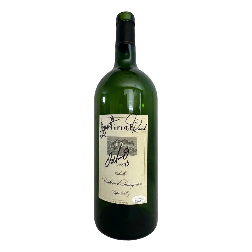 Dan Marino Autographed Magnum Wine Bottle with Earl Morrall & Jim Kiick - Limited Edition Collectible with JSA COA - Perfect for Sports Memorabilia Displays & Miami Dolphins Fan Gifts