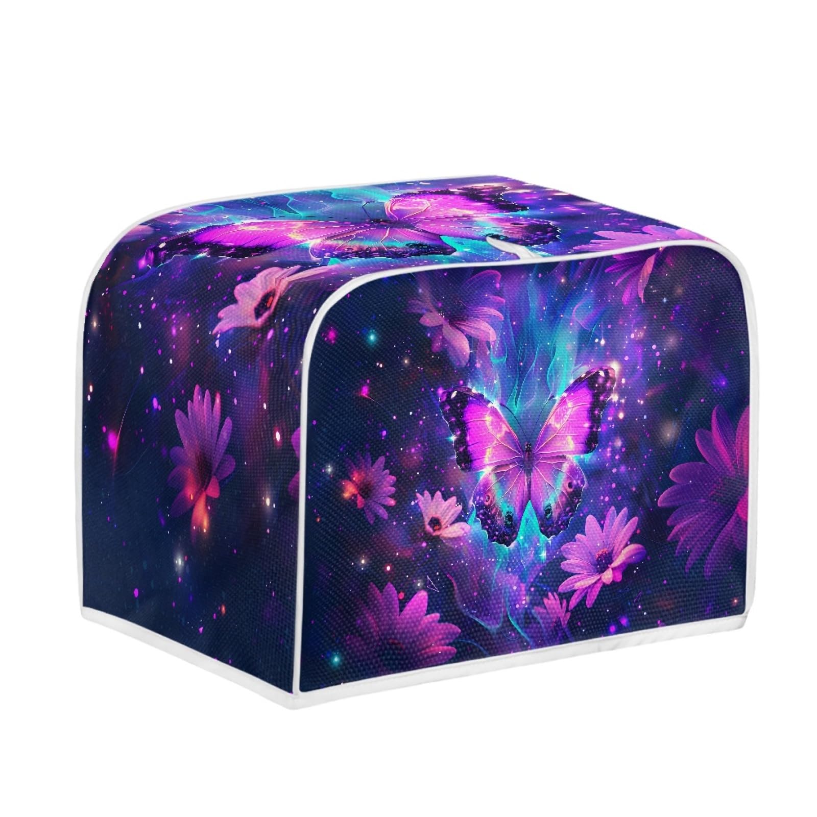 Blue Butterfly Toaster Cover for 4-Slice Toasters - Dustproof & Anti-Splatter Oven Protection Cover - Cute Kitchen Appliance Accessory for Bread Toasters (Perfect for Home, Cafe, or Office Use)