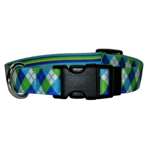 Blue & Green Argyle w/Stripes