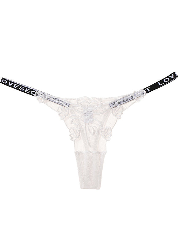ZASUWA Women's Sexy Floral Lace Mesh T-Back Panties - Comfortable Underwear for Date Night & Special Occasions