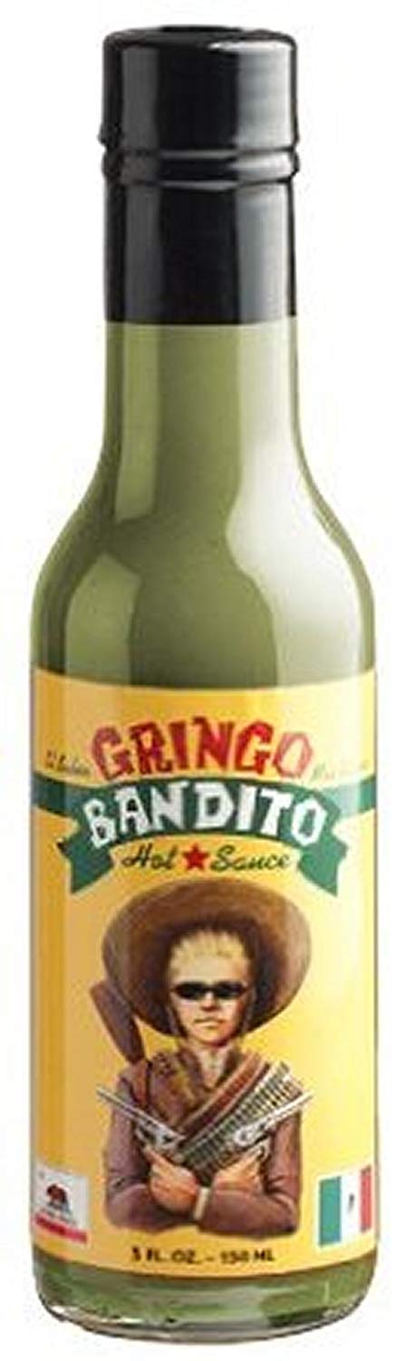 Gringo Bandito Green Hot Sauce - 12 Pack (5 Oz Each) - Spicy Flavor for Tacos, Wings, and Mexican Cuisine
