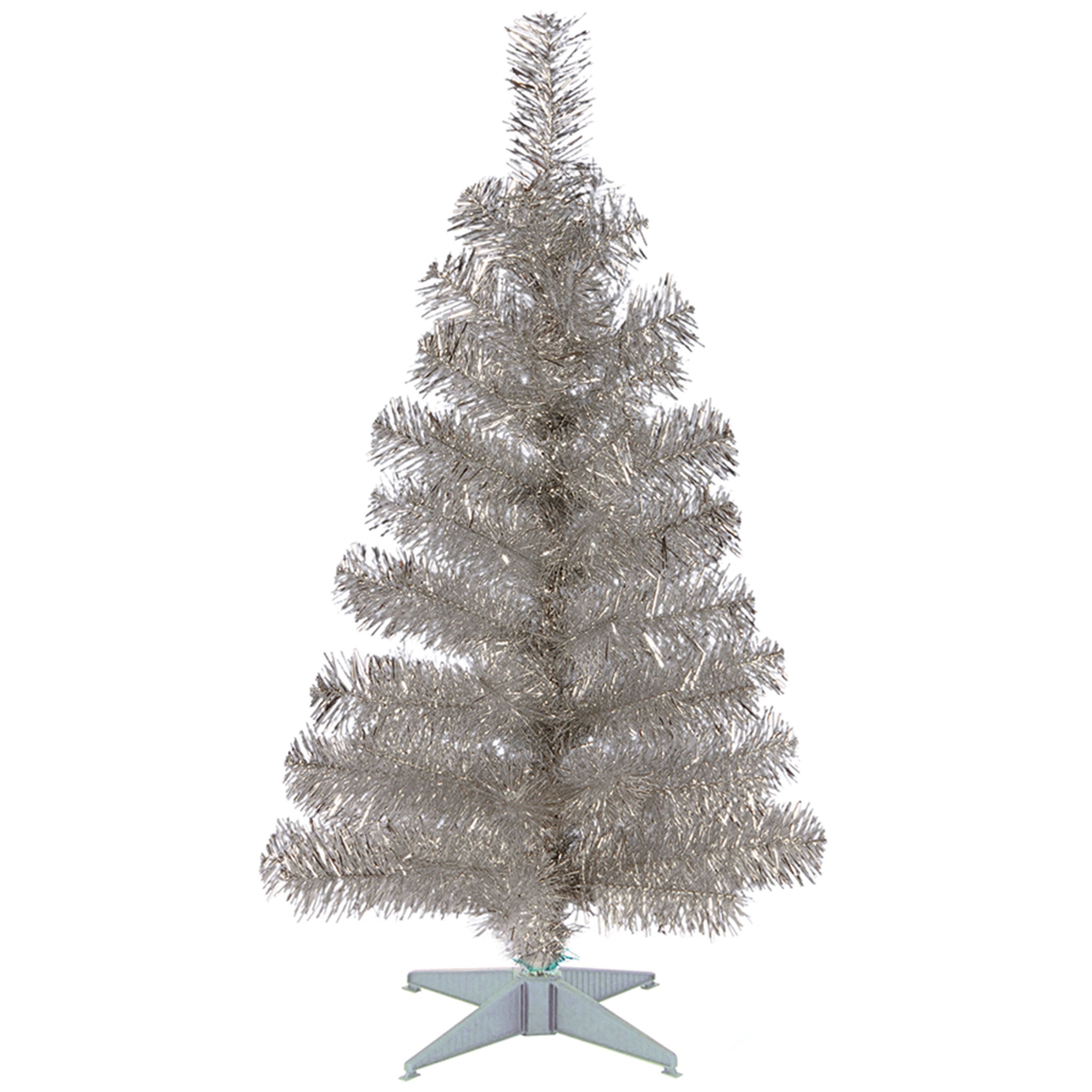 3 ft. Silver Tinsel Christmas Tree Decorations - Sparkling Holiday Garland for Xmas Tree, Party & Home Decor