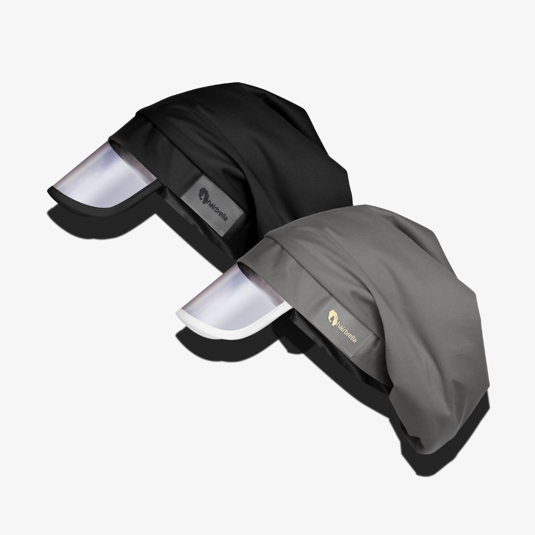 Hairbrella Classic Satin Lined Rain Hat Bundle (2 Pack) - Waterproof & Stylish Hair Protection for Women - Perfect for Rainy Days, Commuting & Outdoor Activities