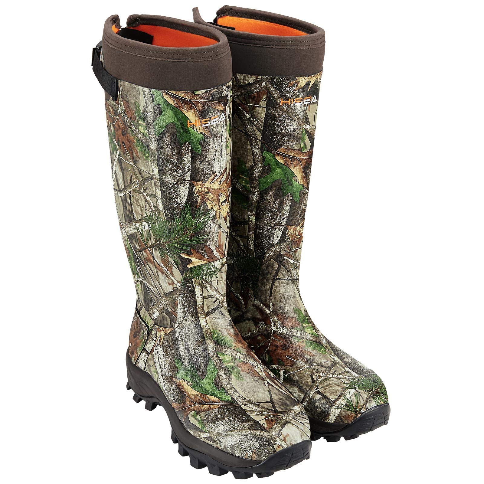 HISEA Apollo Basic Men's Waterproof Hunting Boots - Neoprene Rubber Rain Boots for Outdoor, Hiking & Farm Work - All-Weather Comfort & Durability